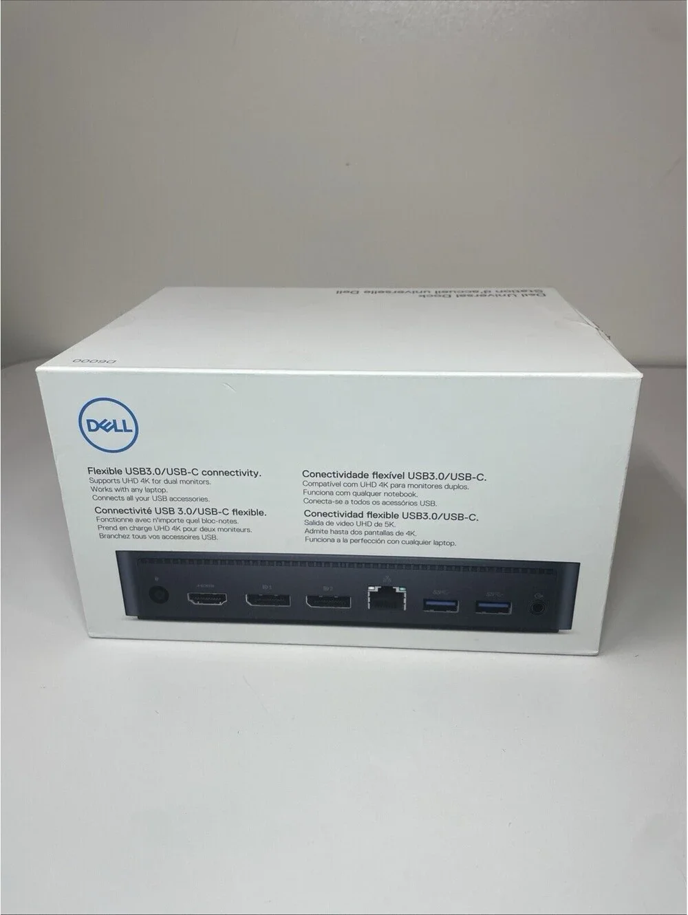 NEW SEALED Dell D6000 Universal Dock UHD 5K USB-C USB 3.0 H3C24